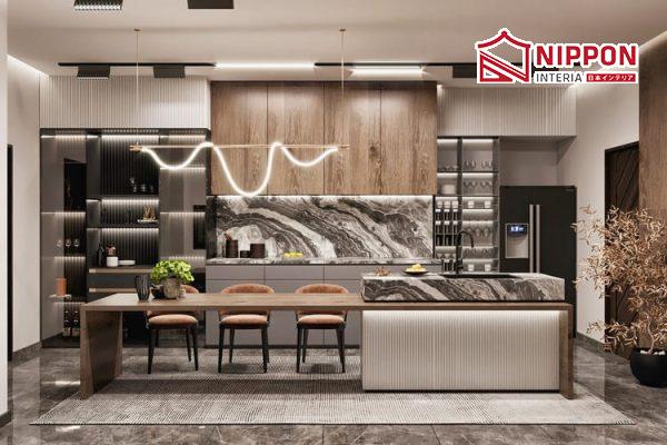 Đảo bếp kết hợp bàn ăn 10