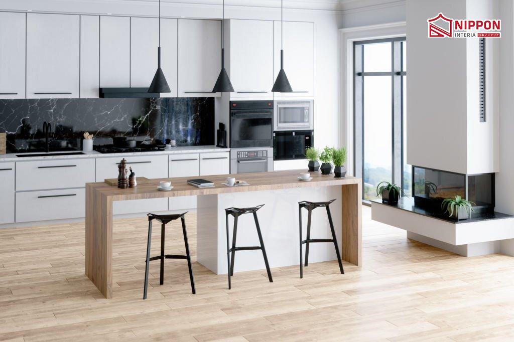 Tủ bếp có bàn đảo