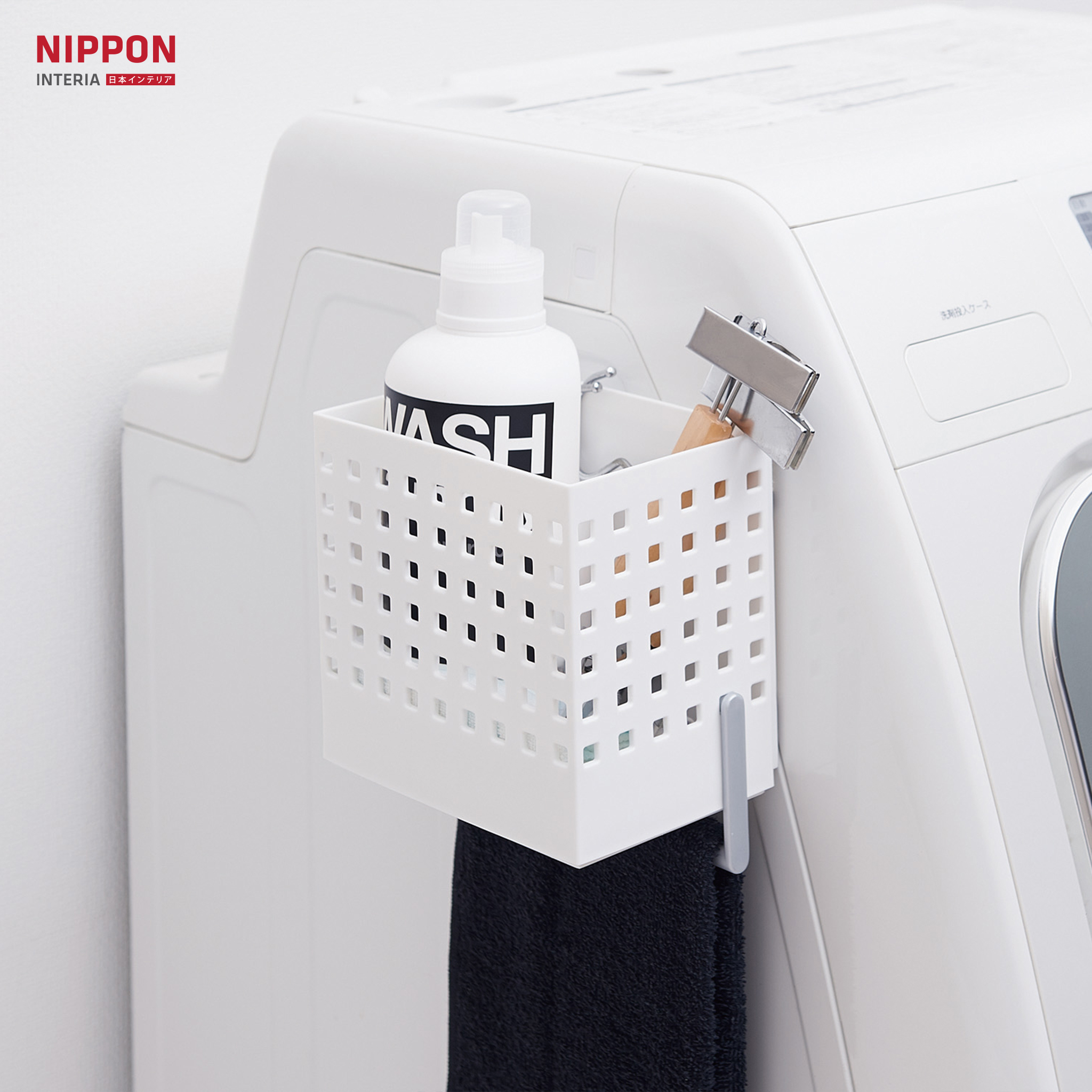 Khay/kệ để gia vị nam châm kèm móc treo (cỡ lớn) | Mag-on 8036 - Ảnh 3